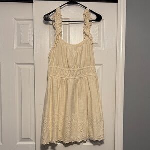 Old Navy Cream Mini Dress with Ruffled Straps